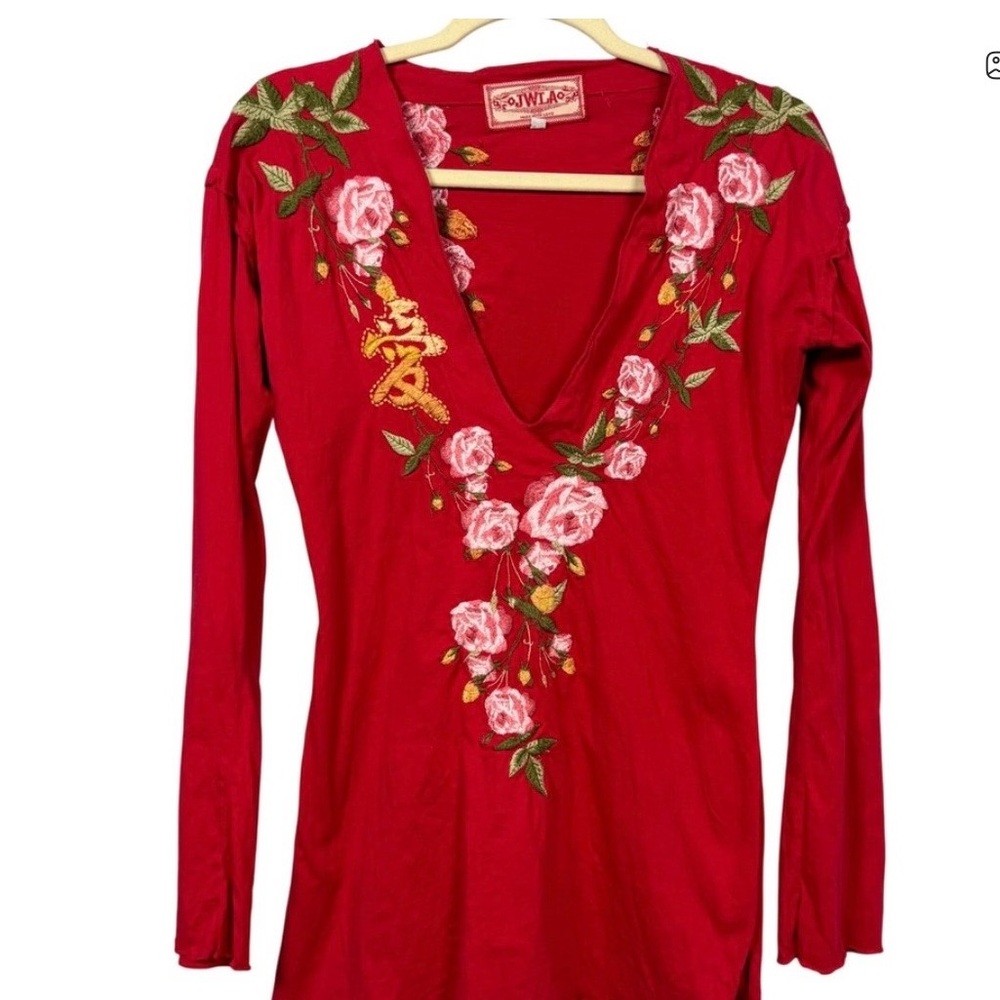 Johnny Was Vintage Floral Embroidered Top - Picture 3 of 10